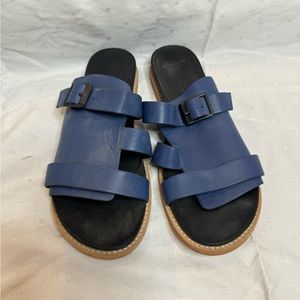 Zero + Maria Cornejo Sandals Blue Leather Sandals Size 38.5
